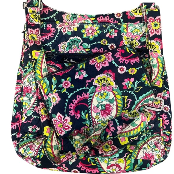 Vera Bradley Pink and Navy Crossbody Bags with Paisley Design - Picture 6 of 8